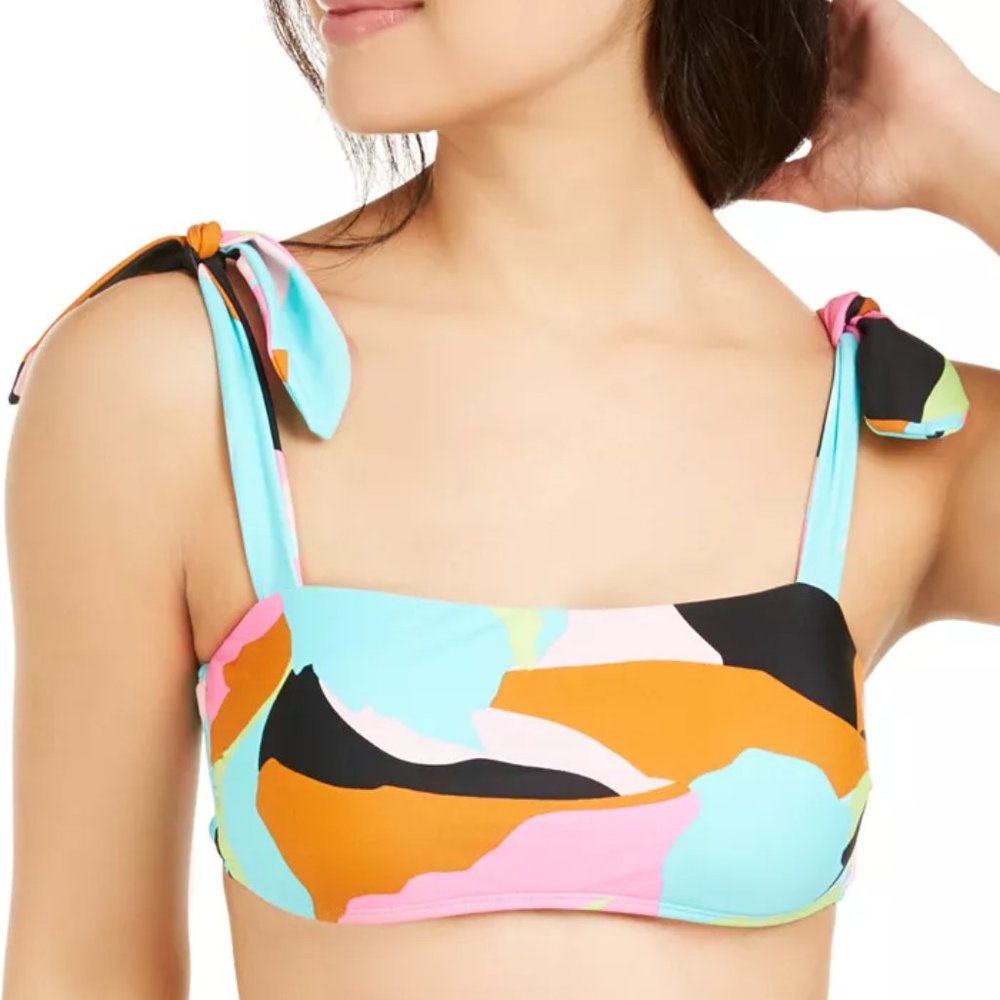 Hula Honey Floral Camo Print Bralette Bikini Top
